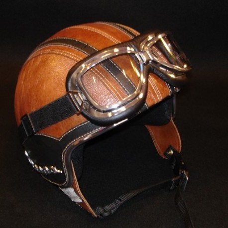 casco in pelle lambretta