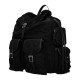PRADA - ZAINO GRANDE IN TESSUTO NERO CON PELLE