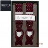 BRUCLE - BRETELLE UOMO HAND MADE IN ITALY BORDEAUX PUNTASPILLO