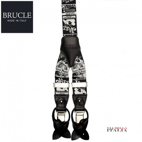 BRUCLE - BRETELLE UOMO FORMALI SETA HAND MADE IN ITALY