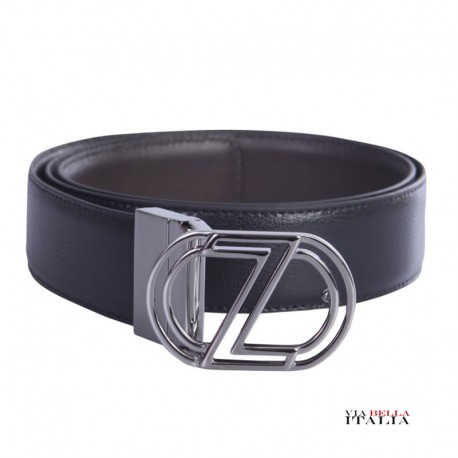 【Z. ZEGNA】CINTURA REVERSIBILE CON LOGO IN PELLE