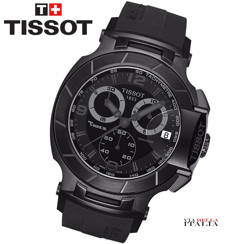 腕時計 ティソ メンズ Tissot T-Race Chronograph Black Dial Men´s