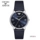 EMPORIO ARMANI Blue Dial Blue Leather Watch AR11012 41mm