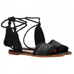 【RED V】"HOBO" LEATHER BAG WITH RUCHES