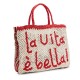 【RED V】"HOBO" LEATHER BAG WITH RUCHES