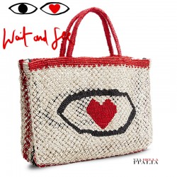 【RED V】"HOBO" LEATHER BAG WITH RUCHES