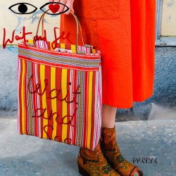 【RED V】"HOBO" LEATHER BAG WITH RUCHES