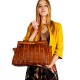 【MARNI】 BORSA TRUNK IN PELLE SPAZZOLATA TRICOLORE