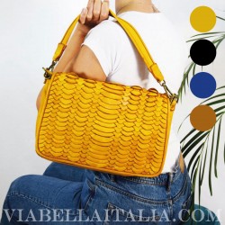 【MARNI】 TRUNK BRUSHED TRICOLOR LEATHERBAG