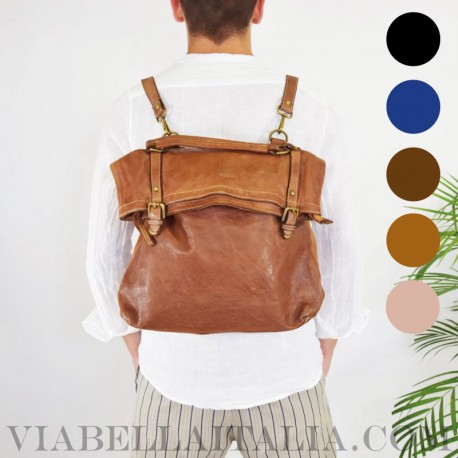 【MARNI】 BORSA TRUNK IN PELLE SPAZZOLATA TRICOLORE
