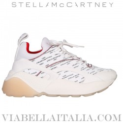 STELLA McCARTNEY - STRINGATA ELYSE CON STELLE IN TESSUTO INTRECCIATO