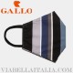 【Gallo】LA RINA MASK IN POLIESTERE FANTASIA RIGHE MULTICOLOR