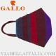 【Gallo】LA RINA MASK IN POLIESTERE FANTASIA RIGHE MULTICOLOR