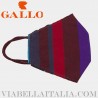 【Gallo】LA RINA MASK IN POLIESTERE FANTASIA RIGHE MULTICOLOR