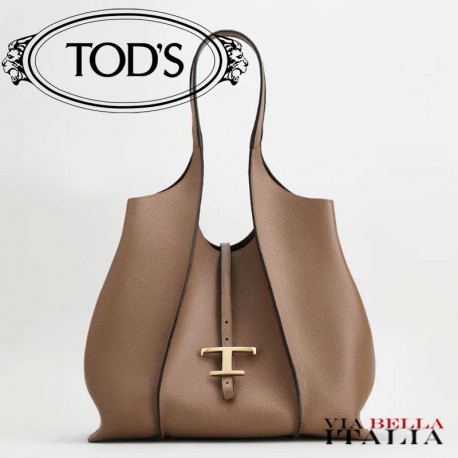 【TOD'S】LEATHER BUCKET BAG MICRO - LIGHT BLUE