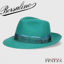 【Borsalino】"FEDERICO" FELT WITH FOLIAGE BUTTON