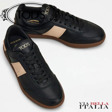 【HENDER SCHEME X TOD'S】TOD'S TABS SNEAKERS IN LEATHER - BEIGE, BROWN