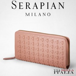 SERAPIAN MILANO - PORTAFOGLIO CON ZIP IN MOSAICO