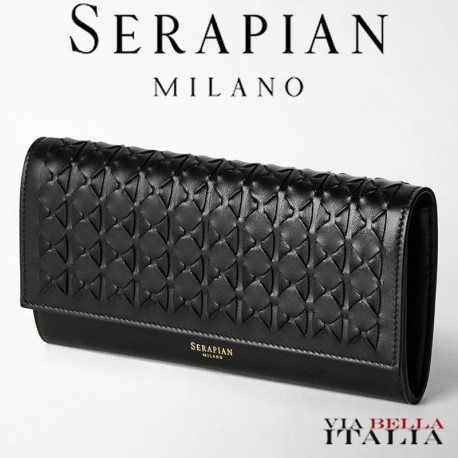 SERAPIAN MILANO - PORTAFOGLIO CON ZIP IN MOSAICO