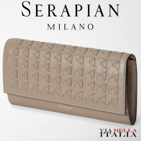 SERAPIAN MILANO - CONTINENTAL WALLET IN MOSAICO