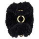 MAX MARA RUNWAY - TEDDY FABRIC WRIST CLUTCH BAG