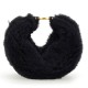 MAX MARA RUNWAY - TEDDY FABRIC WRIST CLUTCH BAG