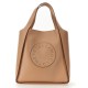 STELLA McCARTNEY - BORSA TOTE QUADRATA CON LOGO IN ALTER NAPPA