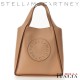 STELLA McCARTNEY - BORSA TOTE QUADRATA CON LOGO IN ALTER NAPPA