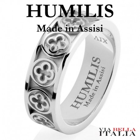 HUMILIS ANELLO ITER ROMA COLOSSEO IN ARGENTO