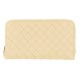 【BOTTEGA VENETA】LEATHER ZIPPER WALLET WITH WOVEN PATTERN