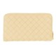 【BOTTEGA VENETA】LEATHER ZIPPER WALLET WITH WOVEN PATTERN