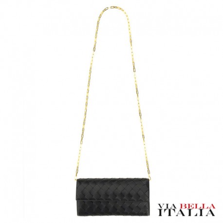 【BOTTEGA VENETA】BRAIDED WALLET WITH CHAIN