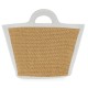 MARNI- BORSA TOTE PICCOLA IN RAFIA INTRECCIATA CON LOGO