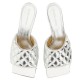 【BOTTEGA VENETA】QUILTED METALLIC LEATHER MULE PADDED