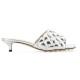 【BOTTEGA VENETA】QUILTED METALLIC LEATHER MULE PADDED
