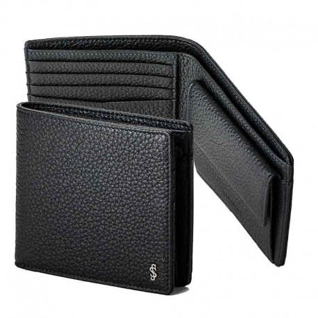 SERAPIAN MILANO - 4-CARD BILLFOLD WALLET WITH COIN POUCH IN CACHEMIRE LEATHER