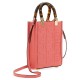 FENDI - MINI SUNSHINE LEATHER SHOPPER BAG