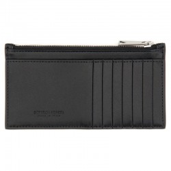 【BOTTEGA VENETA】LEATHER CARD CASE WITH ZIPPER