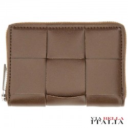 【BOTTEGA VENETA】ZIPPERED LEATHER CASSETTE COIN PURSE