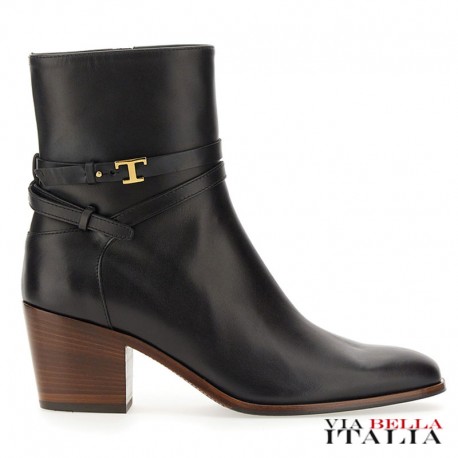 TOD'S - LEATHER BOOT WITH LOGO