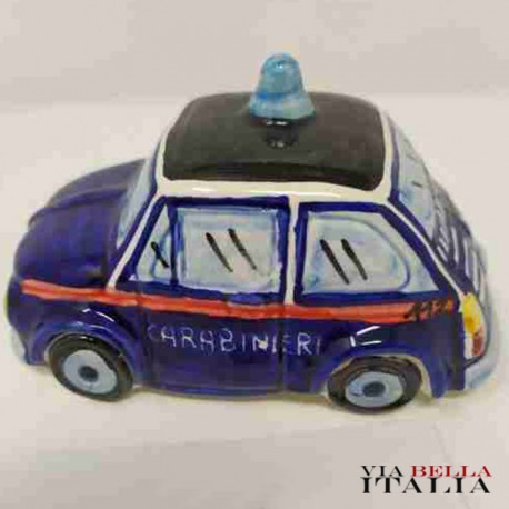 カルタジローネ陶器 フィアット500 イタリア軍警察パトカー