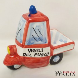 カルタジローネ陶器 アーペ イタリア消防局パトカー