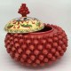 Caltaginone ceramic Pigna Biscuit jar H 23cm