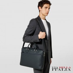 SERAPIAN MILANO - BORSA BUSINESS SLIM IN PELLE CACHEMIRE
