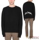 【PALM ANGELS】MAGLIA GIROCOLLO IN LANA CON STAMPA LOGO