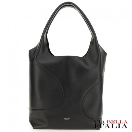 FERRAGAMO - LEATHER CUT OUT HOBO BAG