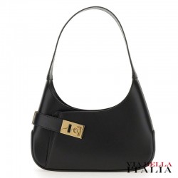 FERRAGAMO -BORSA HOBO A SPALLA IN PELLE