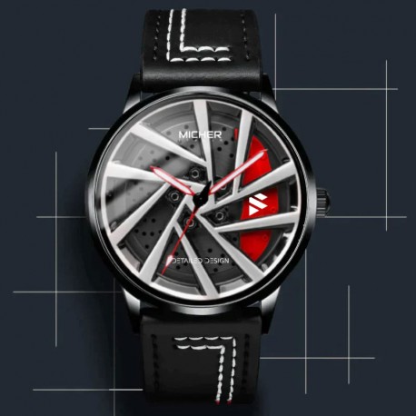 MICHER ITALIA - RACING LINE - LEATHER WITH WHITE STITCHING