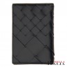 【BOTTEGA VENETA】LEATHER PASSPORT HOLDER WITH WOVEN PATTERN
