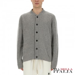【PALM ANGELS】WOOL CARDIGAN WITH LOGO